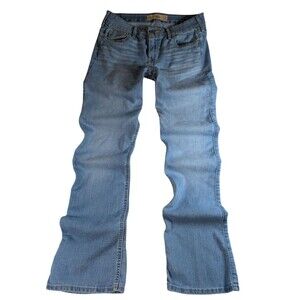 Hollister Women's Low-Rise Bootcut Jeans Distress Stretch Denim Size 5R (30X32)